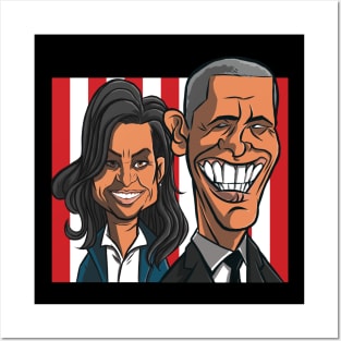 We miss Obama - cartoon design Posters and Art